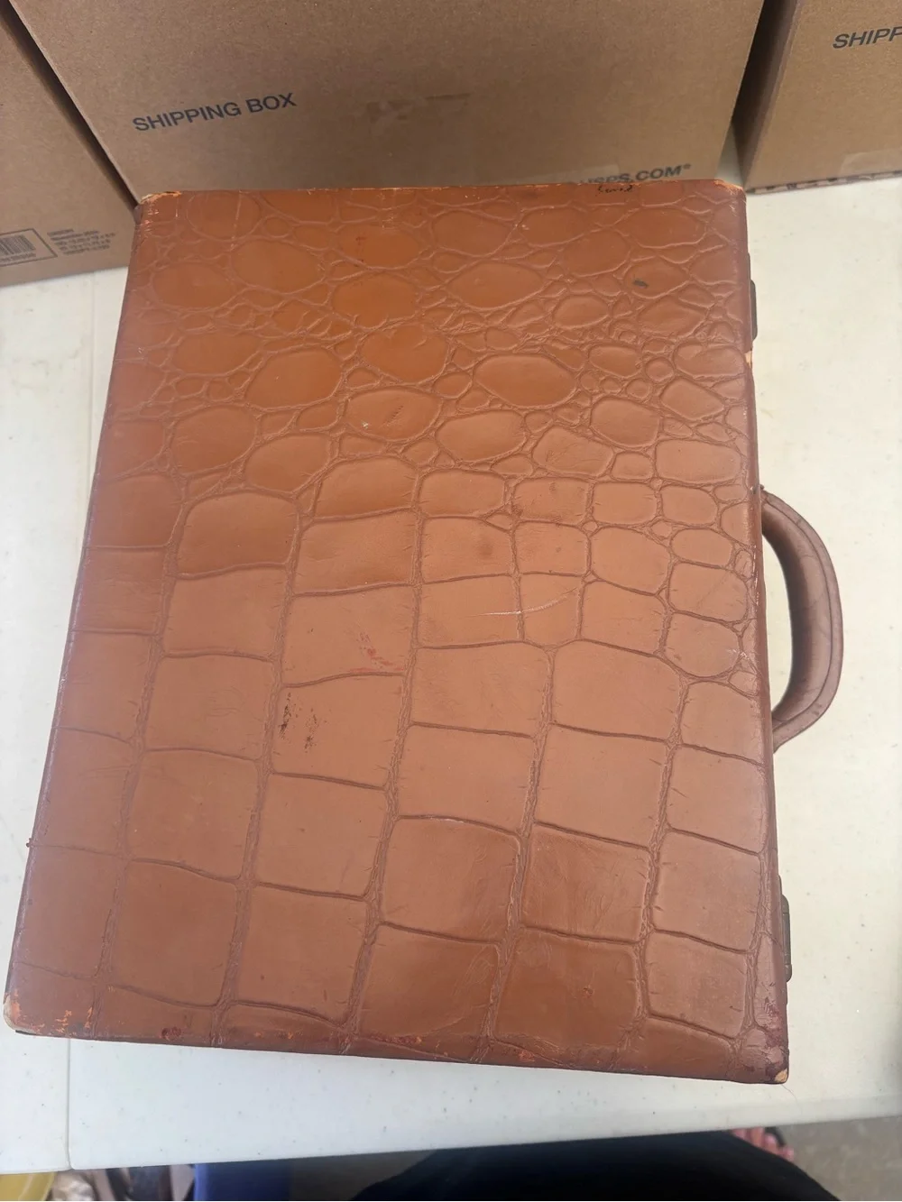 Vintage Shortrip Top Grain Cowhide Train Case